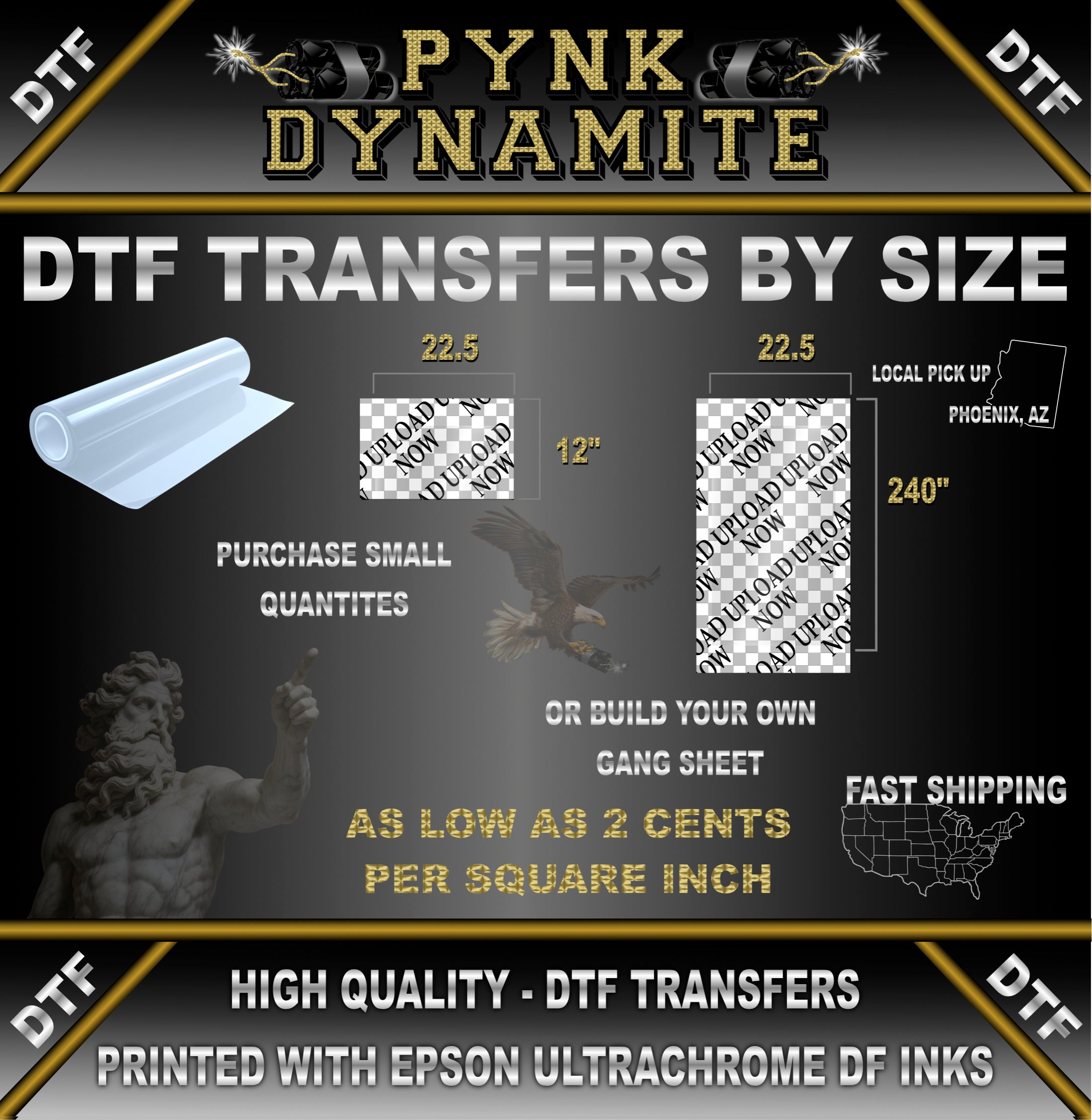 DTF TRANSFERS BY SIZE