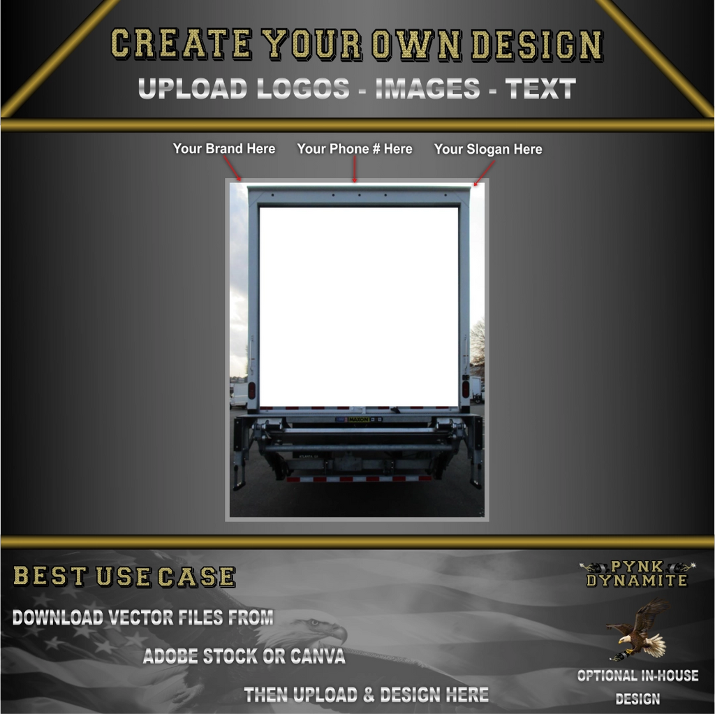 26 FT BOX TRUCK - FULL WRAP (SIDES & RAER) + DOOR DECALS