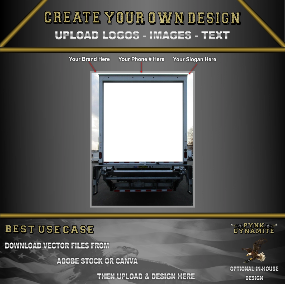 26 FT BOX TRUCK - HALF WRAP (SIDES & RAER) + DOOR DECALS