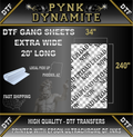 34" × 240" (20 Foot) Premium Ultra Wide DTF Gang Sheet