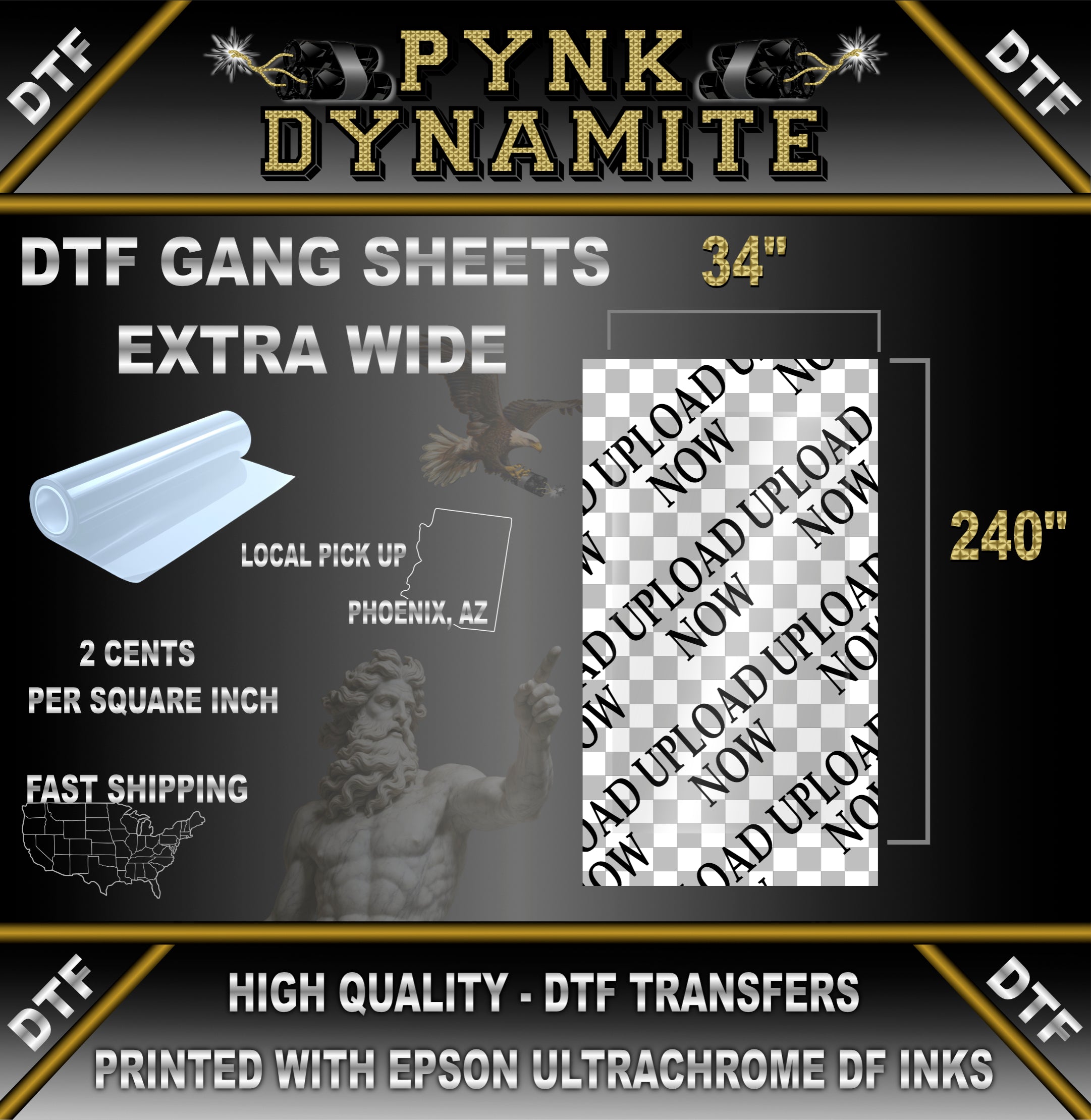 DTF GANG SHEETS 22.5" WIDE