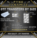DTF TRANSFERS BY SIZE