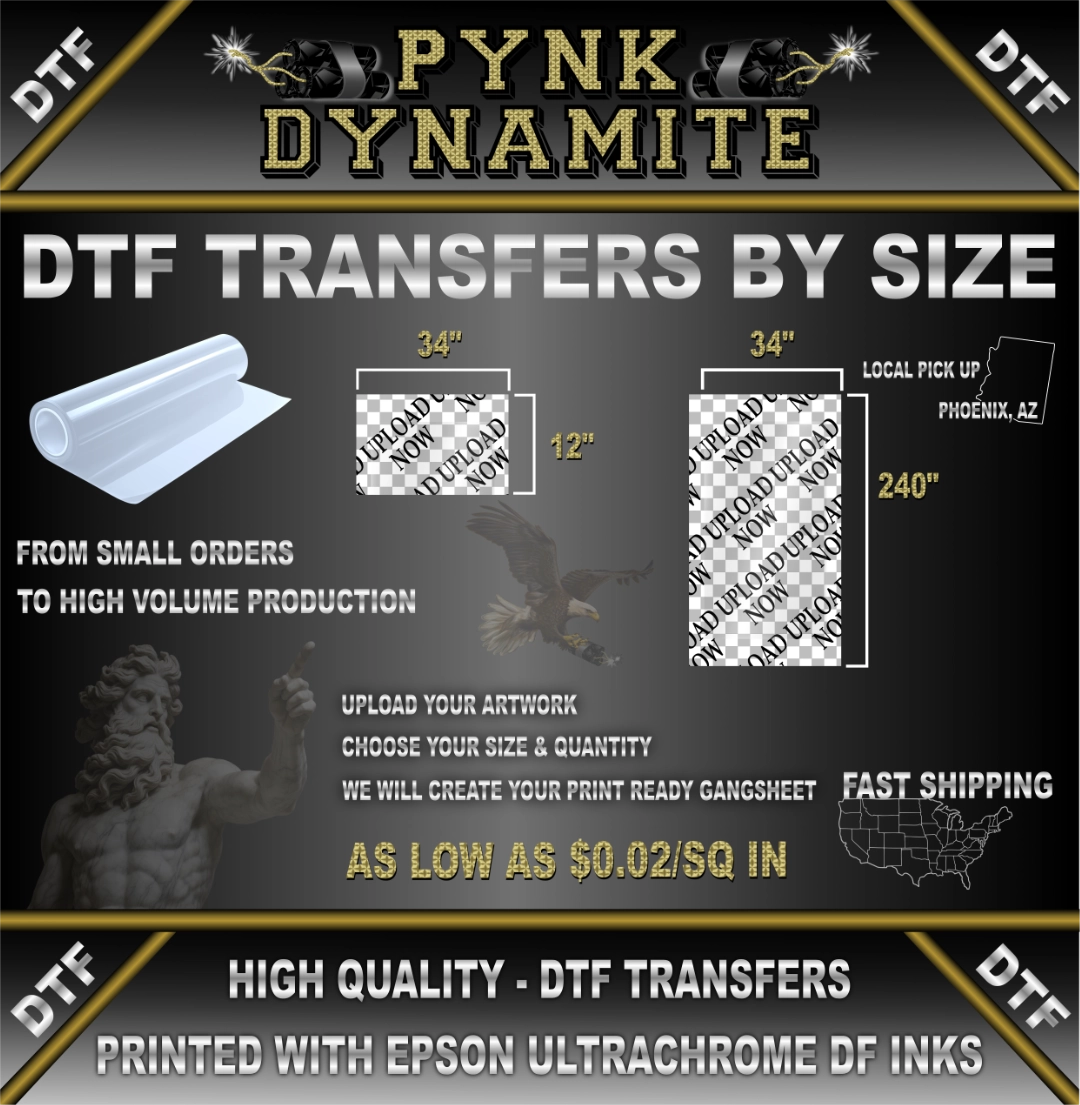 DTF TRANSFERS BY SIZE