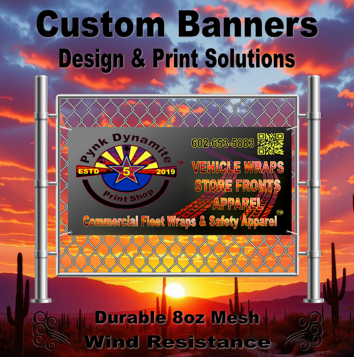 8oz Mesh Banners
