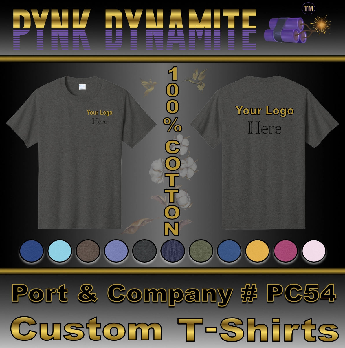 CUSTOM T-SHIRTS - PORT & COMPANY PC54