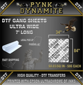 34" × 84" (7 Foot) Premium Ultra Wide DTF Gang Sheet